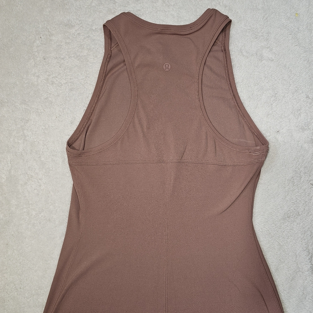 Lululemon Women Red Rust Get Going Racerback Sleeveless Maxi Size 14.5In Pit - Picture 7 of 10